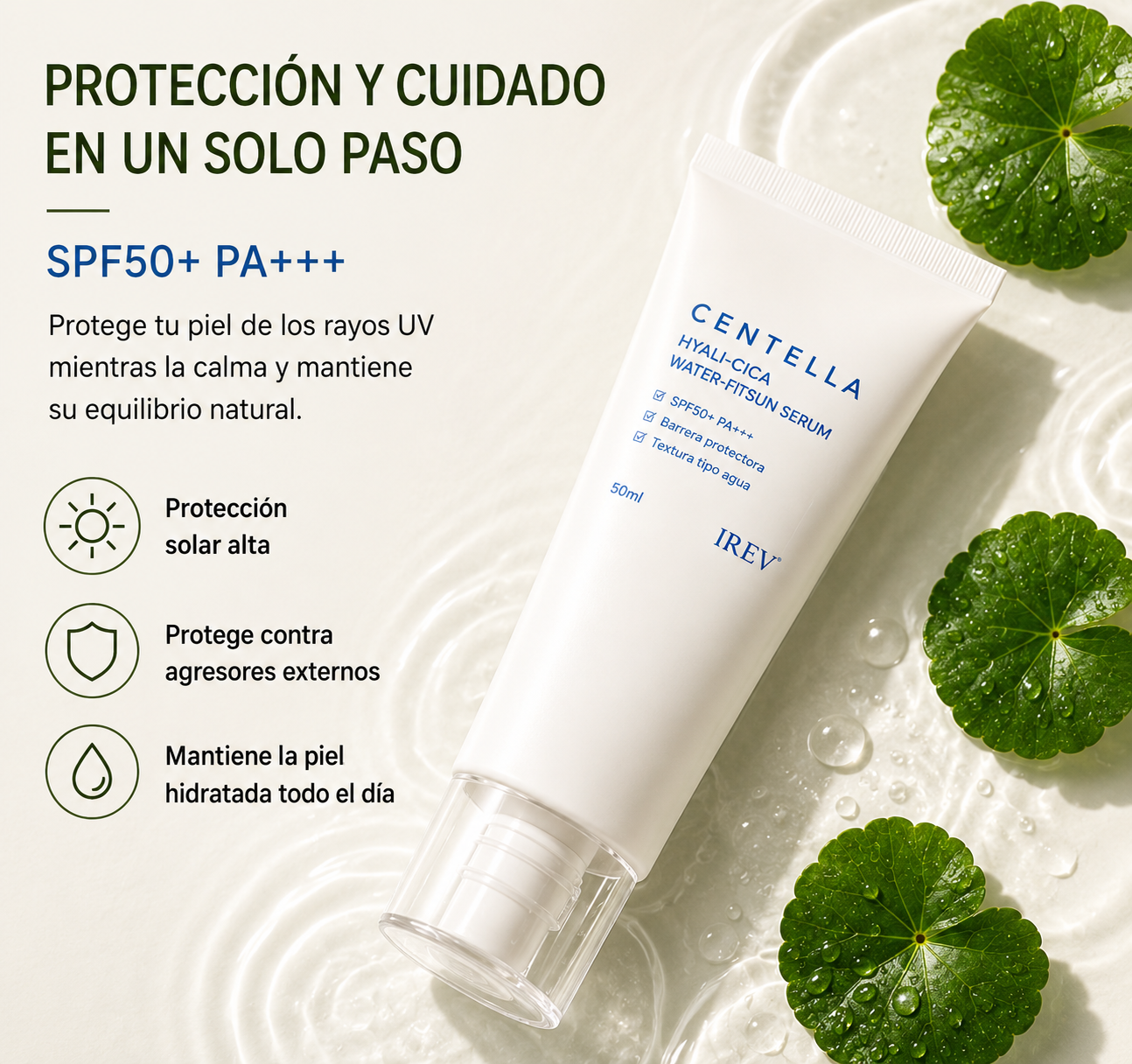 Sérum Solar Centella Hyali-Cica SPF50+ PA++++